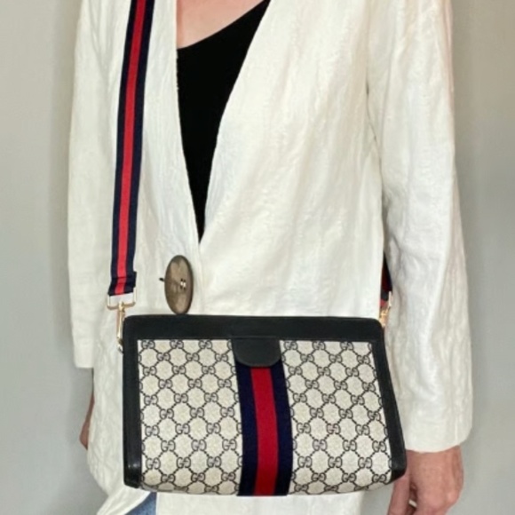 Replacement Web Navy/Red Strap For Designer Bags NWT - Picture 2 of 2